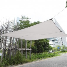 TMISHION Polyster Solid Cool Sand Sun Shade Sail Sunscreen Rectangle Awning Canopy Outdoor Garden Patio 4.5*5m (Beige)   
